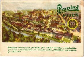 Plzen, Pilsen; Plzenské Pivovary Národní Podnik / Czech brewery advertisement card (EK)