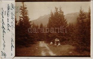 1912 Tátra, Magas-Tátra, Vysoké Tatry; Tarpatakfüred / Wildbad Kohlbach. photo (lyukak / pinholes)