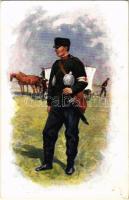 Austro-Hungarian K.u.K. military art postcard, sanitary patrol, medic. B.K.W.I. 829-11. (EK)