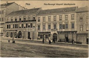 1917 Pécs, Pécs-Baranyai központi takarékpénztár és fillérszövetkezet, Stern Mór utódai, Kohn Lipót és Társa, Krausz Simon és Fia, Krausze Ignác, Weidinger N. utóda üzlete. Özv. Tausz Vilmosné kiadása (EK)