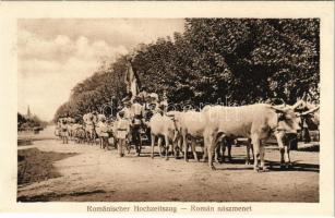 Romänischer Hochzeitszug / Román nászmenet. Jos. Drotleff Hermannstadt 1917. Nr. 426. / Romanian wedding, folklore