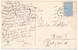 1923 Krampusz és Mikulás gyerekek / Krampus and Saint Nicholas as children. Nr. 22-214. litho s: Ann...