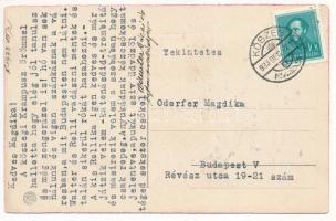 1933 Üdvözlet a Krampusztól! Mikulás és gyerekek / Saint Nicholas, Krampus and children. B & R 8...