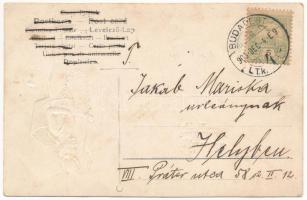 1905 Üdvözlet a Krampusztól! dombornyomott / Krampus. embossed (EK)