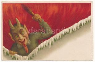 Krampusztól / Krampus. 7357. litho (felszíni sérülés / surface damage)