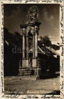 1930 Selmecbánya, Banská Stiavnica; Szentháromság szobor / Sv. Trojica / Trinity statue. photo (EK)