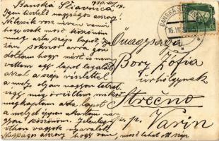 1930 Selmecbánya, Banská Stiavnica; Szentháromság szobor / Sv. Trojica / Trinity statue. photo (EK)