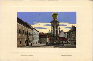 Selmecbánya, Banská Stiavnica; Szentháromság tér és szobor. Joerges 1910. / Trinity statue, square (EK)