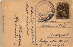 1938 Ipolyság, Sahy; folyópart és híd. Neumann kiadása / riverside, bridge (fa)