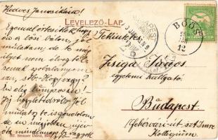 1909 Bős, Böős, Bes, Gabcikovo; Katolikus iskola, Fő utca. Strasser Dávid kiadása / school, main str...