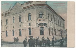 1910 Dunaszerdahely, Dunajská Streda; Központi takarékpénztár és m. kir. posta. Goldstein Jozsua kiadása / savings bank, post office