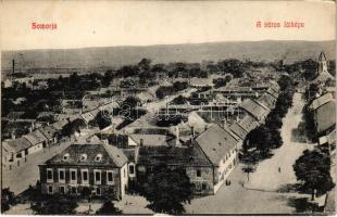 1912 Somorja, Csallóköz-Somorja, Somorin, Samorín; Város látképe. Goldstein József kiadása / main square and street