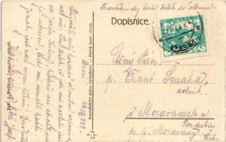 1920 Galgóc, Frasták, Hlohovec; Mlyny na Váhu / Vág folyó és úszó vízi hajómalmok, hajómalom, híd. J...