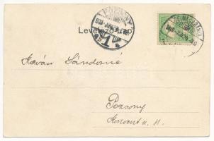 1909 Selmecbánya, Banská Stiavnica; Kálvária. Joerges, szecessziós virágos montázs / calvary. Art No...