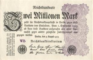 Német Birodalom / Weimari Köztársaság 1923. 2.000.000M (4x) T:I,I-