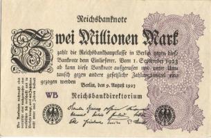 Német Birodalom / Weimari Köztársaság 1923. 2.000.000M (4x) T:I,I-