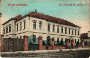 Nagyenyed, Aiud; Szt. Király utcai állami fiúiskola. Földes Ede kiadása / boy school (fl)