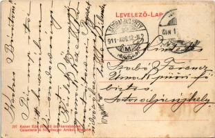 1911 Pöstyén, Piestany; Eisler udvar, Hirschfeld B., Reiszmann Adolf, Stern Zsigmond üzlete, nagy te...