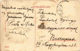 1912 Pöstyén-fürdő, Kúpele Piestany; fürdőkocsik várnak a fürdőzőkre. Bernás L. kiadása / Badewagen,...