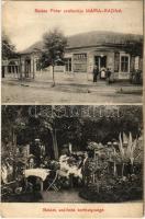 1915 Máriaradna, Radna (Lippa, Lipova); Balázs Péter szállodája a motoroshoz, vendéglő, sörcsarnok, kerthelyiség / hotel, garden and restaurant, beer hall (Rb)