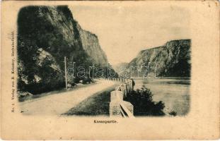 1910 Orsova, Kazán-szoros. R. Krizsány kiadása / Kasanpartie / Cazane / gorge (Rb)