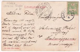 1908 Marosújvár, Uioara, Ocna Mures; Gróf Teleki kastély, Szódagyár, Király utca. Grün Géza kiadása ...