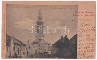 1901 Karánsebes, Caransebes; Gr. ort. rom. Katedral-Kirche / Biserica catedrala gr. or. rom. / Román ortodox templom (EK)