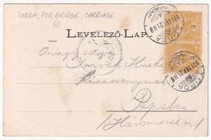 1901 Torda, Turda; Aranyos híd, lovaskocsi / bridge, horse-drawn carriage (fl)