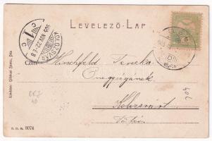 1905 Dés, Dej; Rákóczi ház, Törvényszék, Szolnok-Doboka vármegye Nemzeti színháza. Gálócsi Samu kiad...