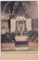 Nagyvárad, Oradea; Szent László templom májusi Mária oltára. Mosoni Jánosy Aurél és ifj. Bordé Ferenc kiadása / church, interior, Virgin Mary altar in May (EK)