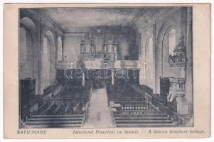 Szatmárnémeti, Szatmár, Satu Mare; Interiorul Bisericei cu lanturi / A láncos templom belseje / church, interior (vágott / cut)