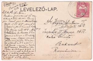 1910 Borszék, Borsec; Bükkhavasi részlet éjjel. Soós kiadása / general view at night (lyuk / pinhole...