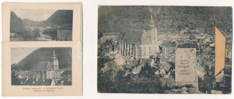 Brassó, Kronstadt, Brasov; látkép. leporellólap 10 képpel (néhány kép levált) / general view. lepore...