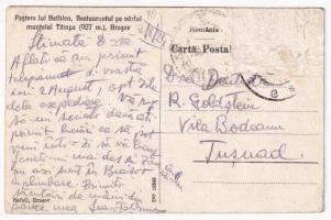 1924 Brassó, Kronstadt, Brasov; Bethlen-barlang vendéglő a Cenk-tetőn, belső. Rafail kiadása / Peste...