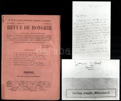 1916 Romain Rolland (1866-1944) Nobel-díjas francia író kettő darab, autográf aláírással ellátott ma...