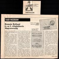 1916 Romain Rolland (1866-1944) Nobel-díjas francia író kettő darab, autográf aláírással ellátott ma...