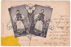 1902 Oltenia. Portu National din Oltenia / Romanian folklore from Oltenia (Lesser Wallachia). Stengel & Co. Art Nouveau, floral (fl)