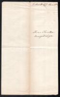 1877 Korányi Frigyes (1827-1913) belgyógyász-professzor autográf igazolása elmebetegnek. Sérült