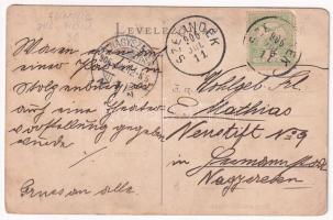 1906 Szelindek, Stolzenburg, Slimnic; Burg und Pfarrhaus / vár és evangélikus paplak. Thomas Zimmerm...