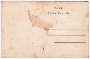 Brassó, Kronstadt, Brasov; Noa nyaraló városi-elővárosi vasútállomás gőzmozdonnyal / Gara din Noua /...