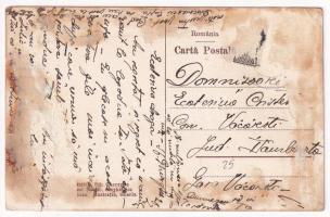 Sepsiszentgyörgy, Sfantu Gheorghe; Görögkeleti templom, belső, oltár. Elena Kupferstich kiadása. Vet...