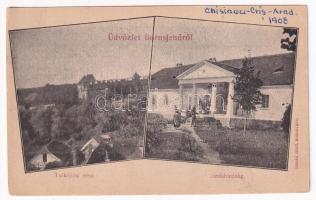 1908 Borosjenő, Borosineu, Ineu; Túlkörösi rész, Járásbíróság. Ungár Jenő kiadása / district court, general view (EK)