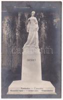 Karánsebes, Caransebes; Monumentul reginei / Erzsébet királyné (Sissi) szobra / Königinsdenkmal / statue of Empress Elisabeth of Austria (Sisi), monument (ragasztónyom / glue marks)