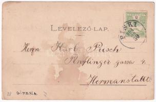 1908 Piski, Simeria; látkép, MÁV vasútállomás fűtőháza. Gyulai József kiadása / general view, railwa...