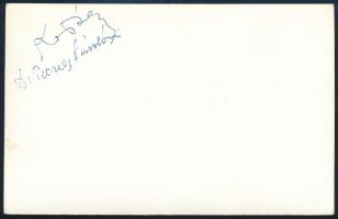 Kodály Zoltán (1882-1967) zeneszerző autográf aláírása őt ábrázoló amatőr fotón 9x14 cm