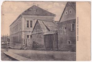 1919 Resinár, Rasinari (Nagyszeben, Sibiu); Scoala comunala / iskola / school (EM)