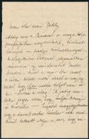 1899 Szirmay Albert (1880-1937) zeneszerző autográf levele Mon cher ami Détshy megszólítással humoros hangnemben, frissen írt darabjáról ír. Kettő beírt oldal