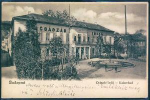 cca 1902 Schöpflin Aladár által elküldött és aláírt képeslap