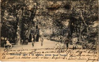 1904 Torda, Turda; Széchenyi liget a 13 vértanú emlékfával / park, memorial trees of the 13 Martyrs of Arad (Hungarian Revolution of 1848-49) (EK)