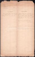 1871 Gyulai Pál (1826-1909) irodalomtörténész, író autográf sorai bölcsészkari dokumentumon Ferenczy József tudori értekezéséről. Sérült